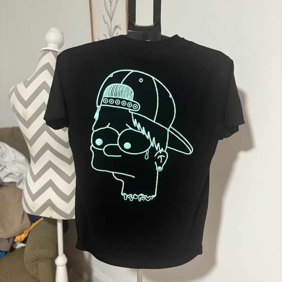 Unisex Glow in the Dark Graphic Tee Black Medium - Picture 4 of 5
